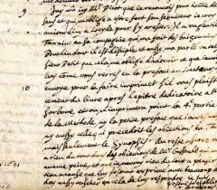 Lettre de Descartes du 27 mai 1641 (moitié inférieure du 2e feuillet verso)